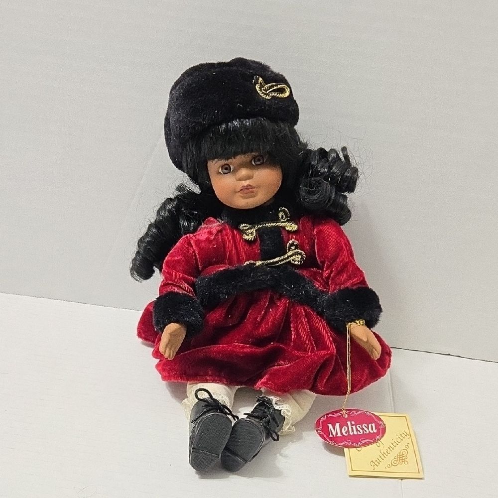 Melissa Red and Black Porcelain Doll